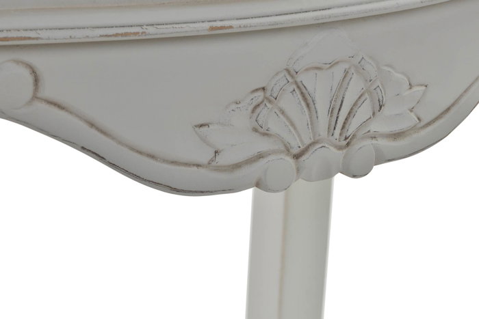 DKD Home Decor Mesita de Noche de Madera 48x35x69 Blanco y Natural