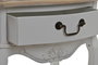 DKD Home Decor Mesita de Noche de Madera 48x35x69 Blanco y Natural
