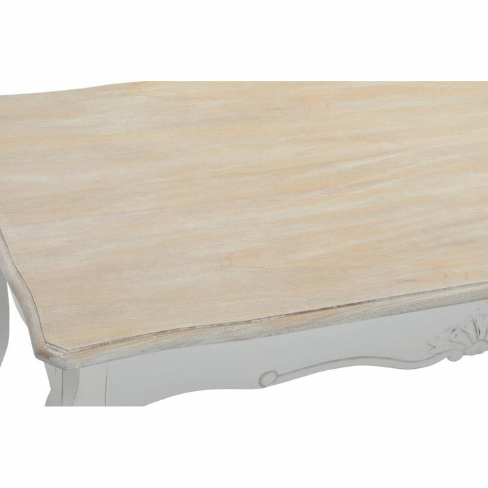 DKD Home Decor Mesita Auxiliar Abeto 120x60x50 Blanco y Natural DKD Home Decor Mesita Auxiliar Abeto 120x60x50 Blanco y Natural