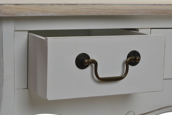 DKD Home Decor Consola Tradicional Versalles3 Blanco 110 x 79 x 40 cm