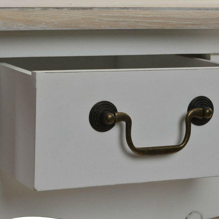 DKD Home Decor Consola de Madera Versalles3 con 3 Cajones, Blanco y Natural