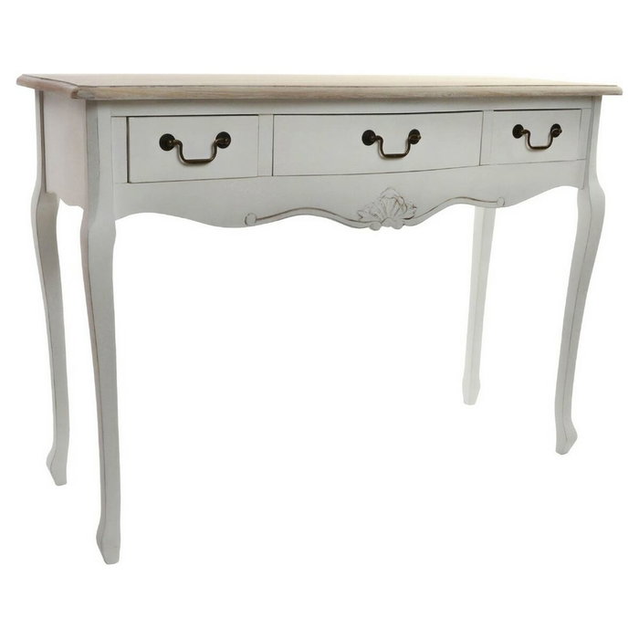 DKD Home Decor Consola de Madera Versalles3 con 3 Cajones, Blanco y Natural
