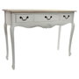 DKD Home Decor Consola de Madera Versalles3 con 3 Cajones, Blanco y Natural