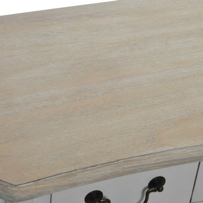 DKD Home Decor Consola de Madera Versalles3 con 3 Cajones, Blanco y Natural