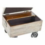 DKD Home Decor Descalzadora Abeto Poliéster 61x51x77 con Ruedas