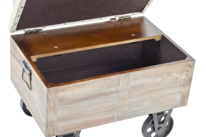 DKD Home Decor Descalzadora Loft 51 x 77 x 61 cm Natural Beige Poliester y Abeto con Ruedas DKD Home Decor Descalzadora Loft 51 x 77 x 61 cm Natural Beige Poliester y Abeto con Ruedas