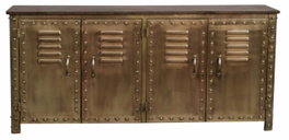 DKD Home Decor Buffet de Metal Dorado 152x35x69 cm