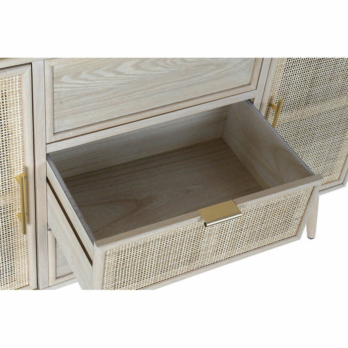 DKD Home Decor Vitrina Rejilla Natural en Paulownia y MDF