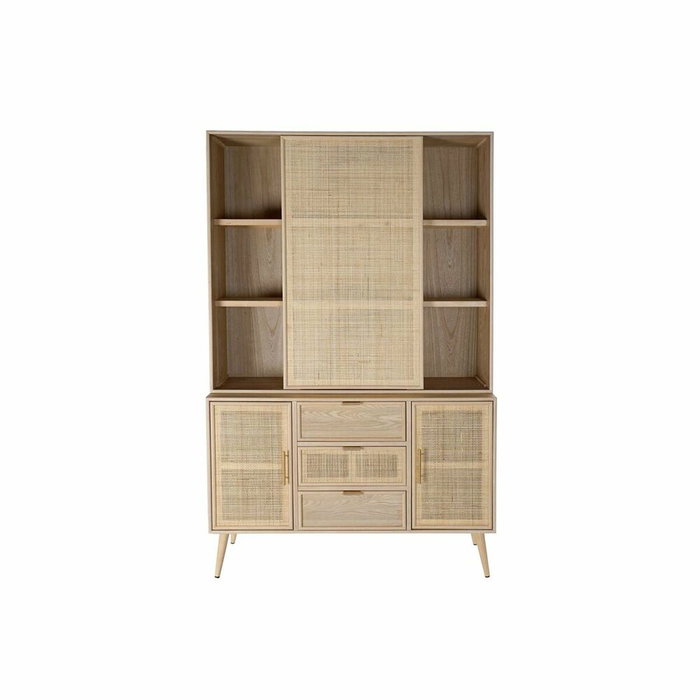 DKD Home Decor Vitrina Rejilla Natural en Paulownia y MDF