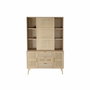 DKD Home Decor Vitrina Rejilla Natural en Paulownia y MDF