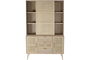 DKD Home Decor Vitrina Scandi Natural 196 x 120 cm Madera Paulownia y MDF con 3 Cajones y 4 Puertas
