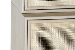 DKD Home Decor Vitrina Scandi Natural 196 x 120 cm Madera Paulownia y MDF con 3 Cajones y 4 Puertas