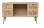 DKD Home Decor Mueble TV Rejilla Natural Paulownia y MDF 120x42x60