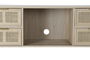 DKD Home Decor Mueble TV Scandi Rejilla Natural Dorado 120 x 60 x 42 cm
