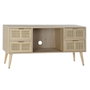 DKD Home Decor Mueble TV Rejilla Natural Paulownia y MDF 120x42x60