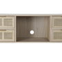 DKD Home Decor Mueble TV Rejilla Natural Paulownia y MDF 120x42x60
