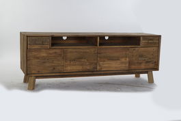 DKD Home Decor Mesa TV Alpino Chiara Pino Natural 180x48x65 cm 2 Cajones 4 Puertas