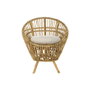 DKD Home Decor Sillón de Rattan y Algodón con Cojín Natural