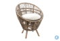 DKD Home Decor Sillón de Rattan y Algodón con Cojín Natural