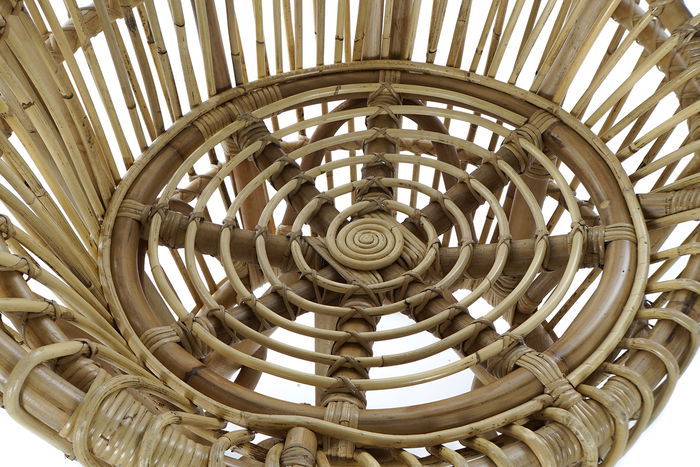 DKD Home Decor Sillón Balines Natural Blanco Ratan Algodón 76 x 65 x 85 cm Con Cojín DKD Home Decor Sillón Balines Natural Blanco Ratan Algodón 76 x 65 x 85 cm Con Cojín