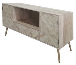 DKD Home Decor Mueble TV Moderno Marron Claro 118 x 40 x 65 cm
