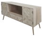 DKD Home Decor Mueble TV Paulownia Pino 118x40x65 Natural