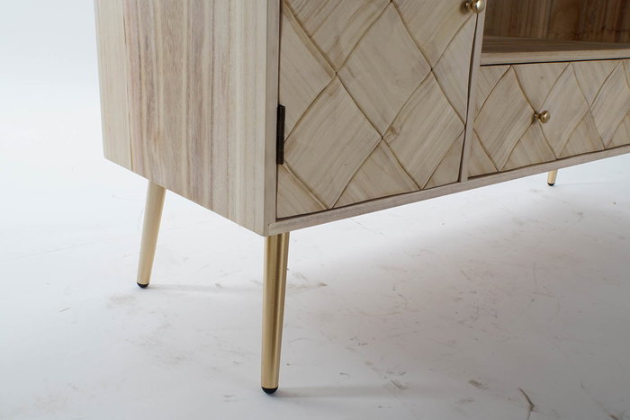 DKD Home Decor Mueble TV Moderno Marron Claro 118 x 40 x 65 cm