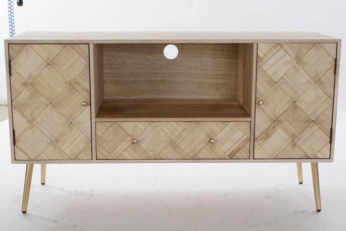 DKD Home Decor Mueble TV Moderno Marron Claro 118 x 40 x 65 cm