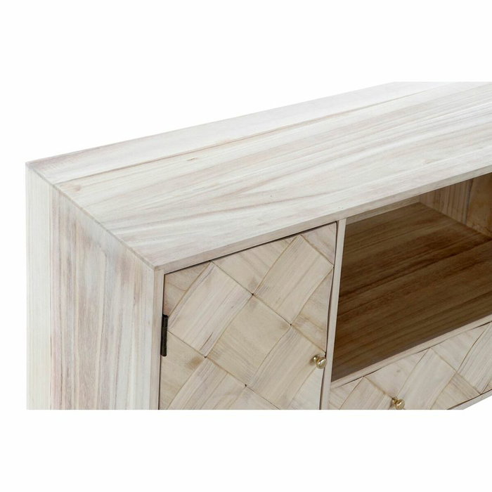 DKD Home Decor Mueble TV Paulownia Pino 118x40x65 Natural