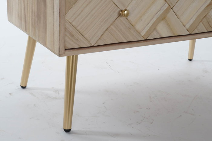 Comoda Moderno DKD Home Decor Marron Claro Dorado 37 x 65 x 72.5 cm