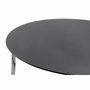 DKD Home Decor Mesa de Centro de Acero y Cristal Negro 100x100x45 cm