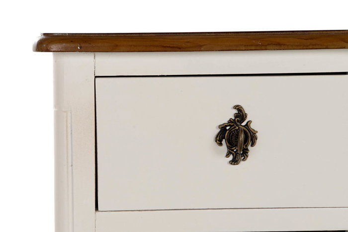 Mueble Tv Tradicional DKD Home Decor Blanco Marron 48 x 60 x 120 cm