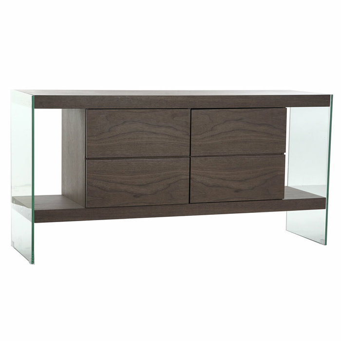 DKD Home Decor Buffet Cristal MDF 160x45x80 Nogal Marrón DKD Home Decor Buffet Cristal MDF 160x45x80 Nogal Marrón
