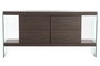 DKD Home Decor Buffet Moderno Marron Transparente Cristal y MDF 45 x 80 x 160 cm