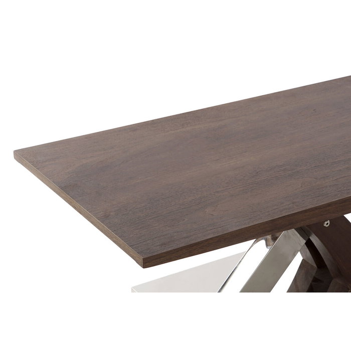 DKD Home Decor Mesa de Centro de Madera y Acero Marrón Oscuro 120x60x43,5 cm DKD Home Decor Mesa de Centro de Madera y Acero Marrón Oscuro 120x60x43,5 cm