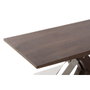 DKD Home Decor Mesa de Centro de Madera y Acero Marrón Oscuro 120x60x43,5 cm