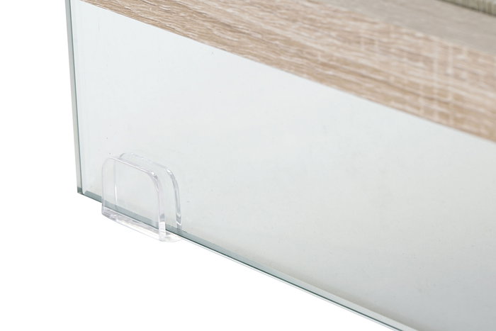 DKD Home Decor Green house 21 Mesita de Noche Moderno Natural Transparente 50 x 49 x 50 cm DKD Home Decor Green house 21 Mesita de Noche Moderno Natural Transparente 50 x 49 x 50 cm