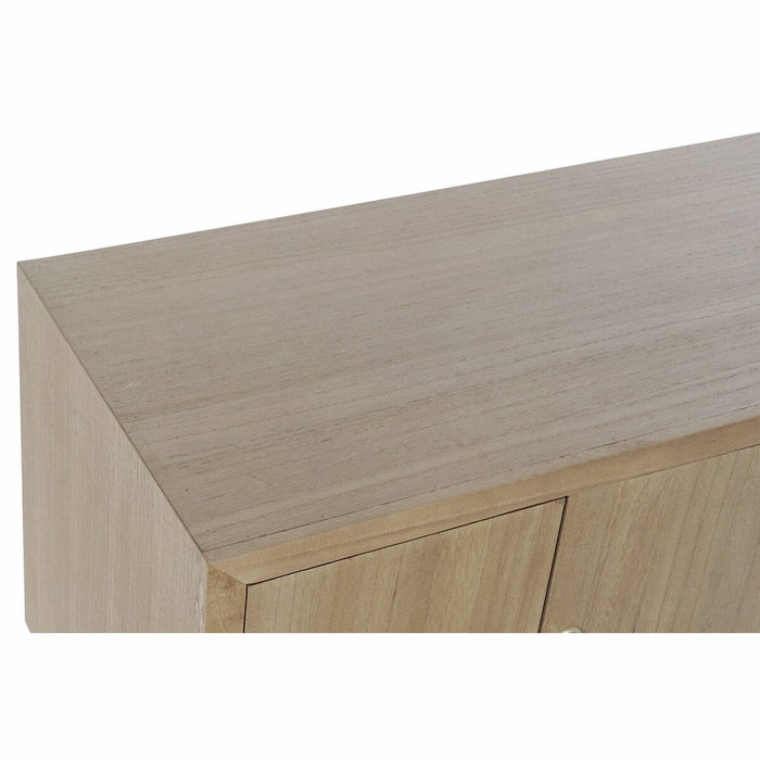 DKD Home Decor Mueble TV Paulownia y Metal 90x34x66,5 Gris