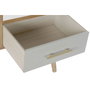 DKD Home Decor Mueble TV Paulownia y Metal 90x34x66,5 Gris