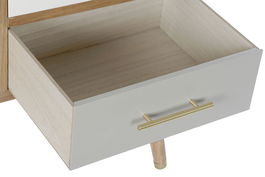 DKD Home Decor Mueble TV Glam Gris Crema 90 x 66.5 x 34 cm