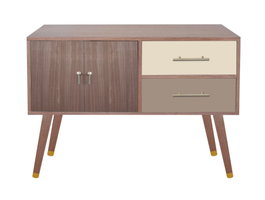 DKD Home Decor Mueble TV Glam Gris Crema 90 x 66.5 x 34 cm