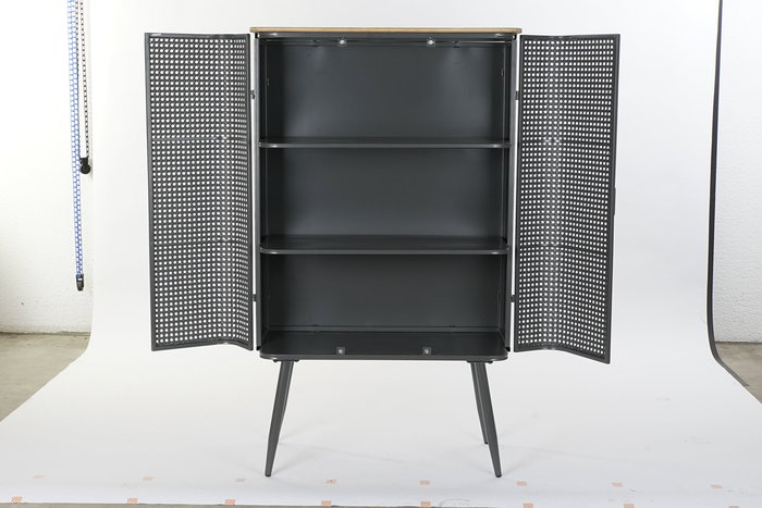 DKD Home Decor Estanteria Metal Industrial Loft Gris Natural 39 x 133 x 79 cm