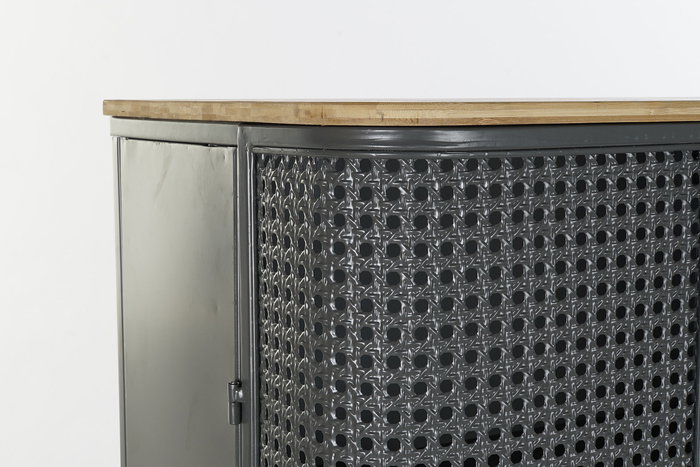 DKD Home Decor Estanteria Metal Industrial Loft Gris Natural 39 x 133 x 79 cm