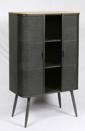 DKD Home Decor Estanteria Metal Industrial Loft Gris Natural 39 x 133 x 79 cm