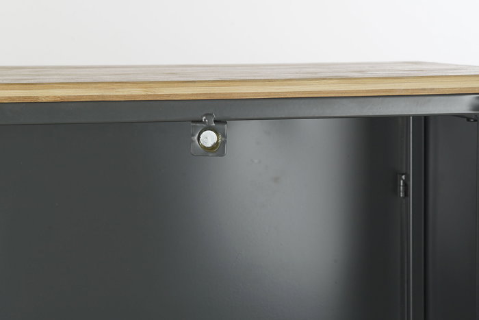 DKD Home Decor Estanteria Metal Industrial Loft Gris Natural 39 x 133 x 79 cm