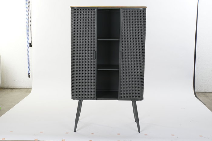 DKD Home Decor Estanteria Metal Industrial Loft Gris Natural 39 x 133 x 79 cm