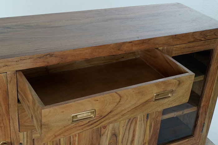 DKD Home Decor Resez Buffet Colonial Acacia Natural Dorado 150 x 40 x 81 cm