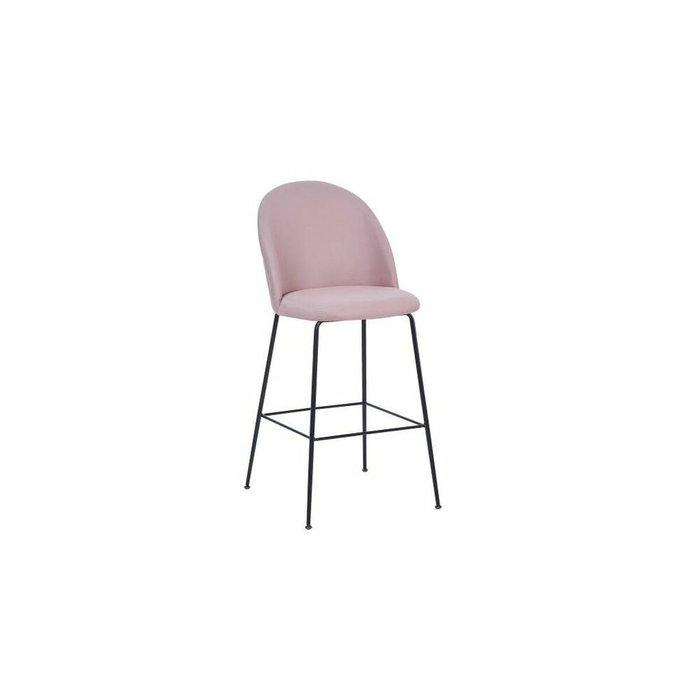 DKD Home Decor Taburete Moderno Rosa Negro