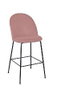 DKD Home Decor Taburete Moderno Rosa Negro