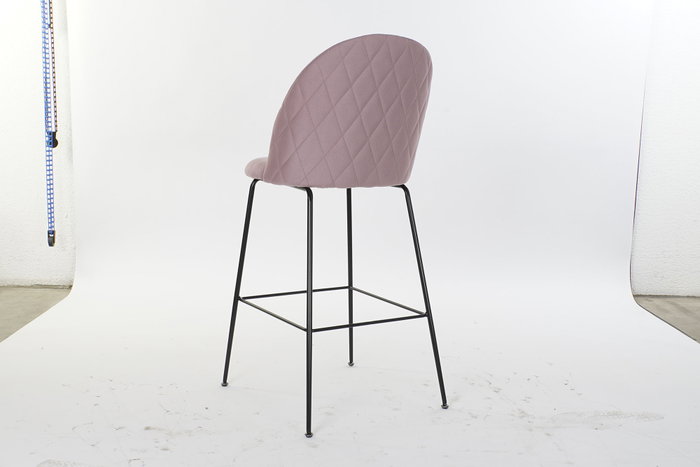 DKD Home Decor Taburete Moderno Rosa Negro